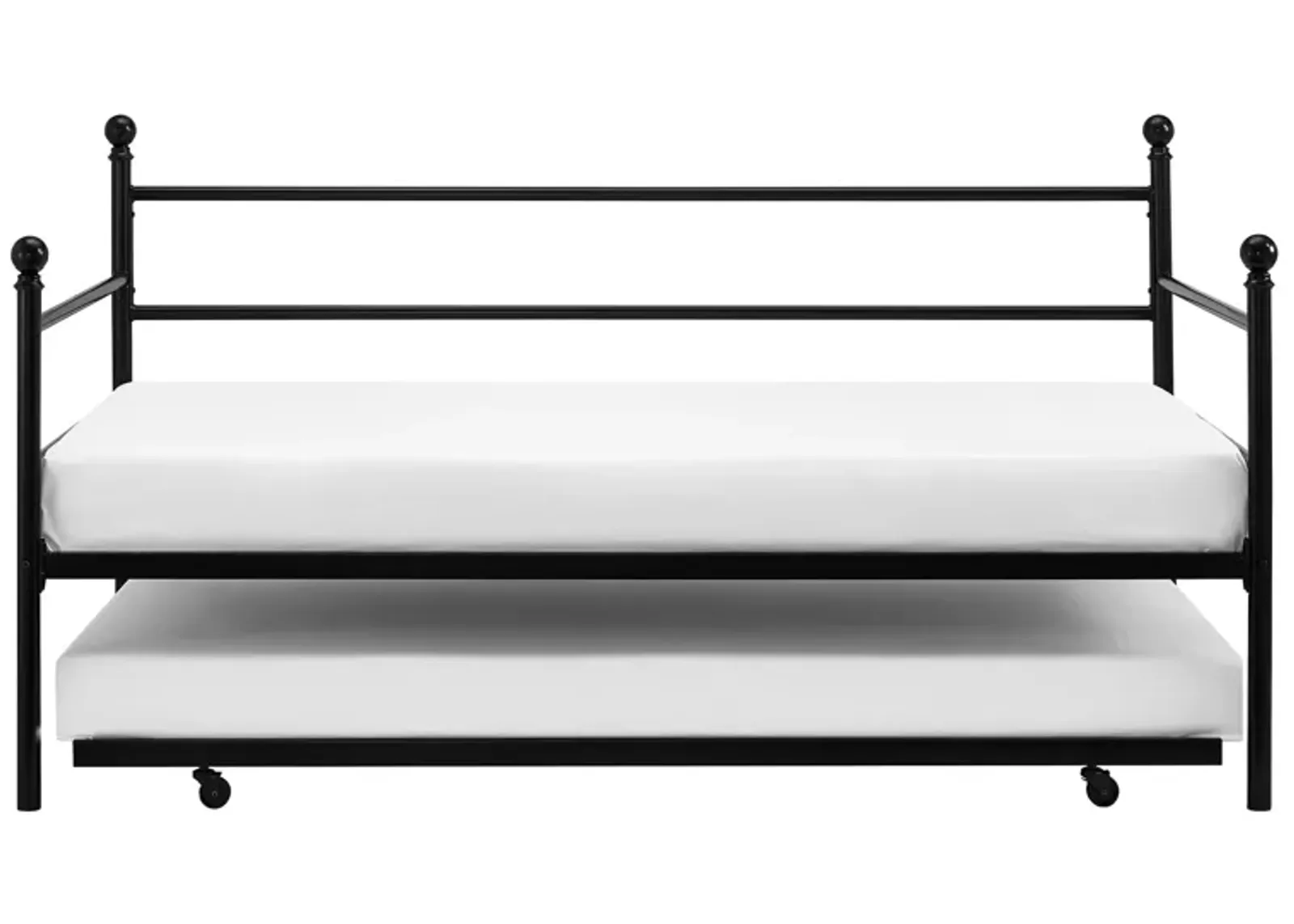 Kyrie Modern Metal Daybed with Trundle