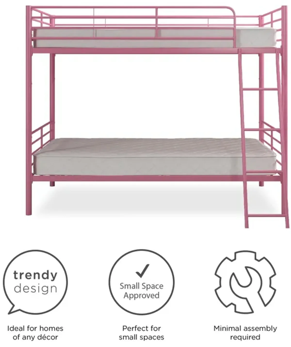 Malcolm Convertible Twin over Twin Metal Bunk Bed