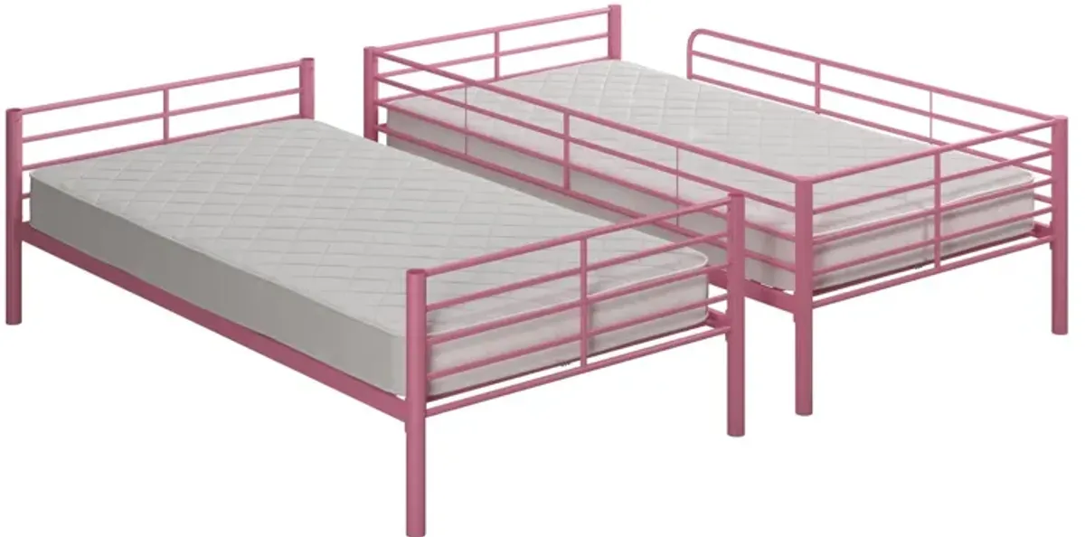 Malcolm Convertible Twin over Twin Metal Bunk Bed