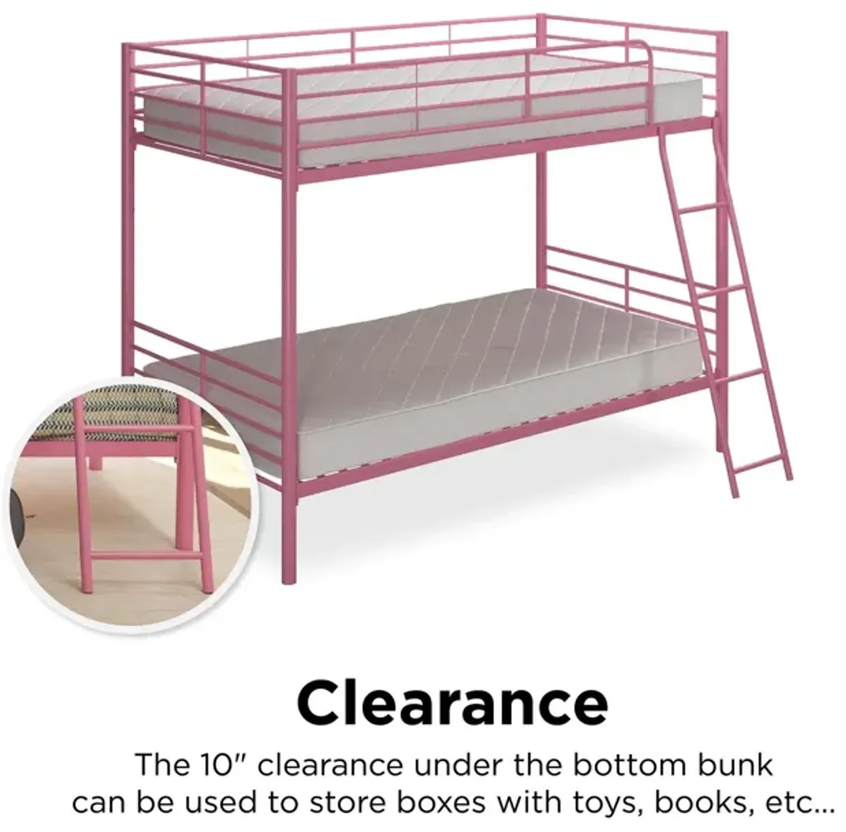 Malcolm Convertible Twin over Twin Metal Bunk Bed