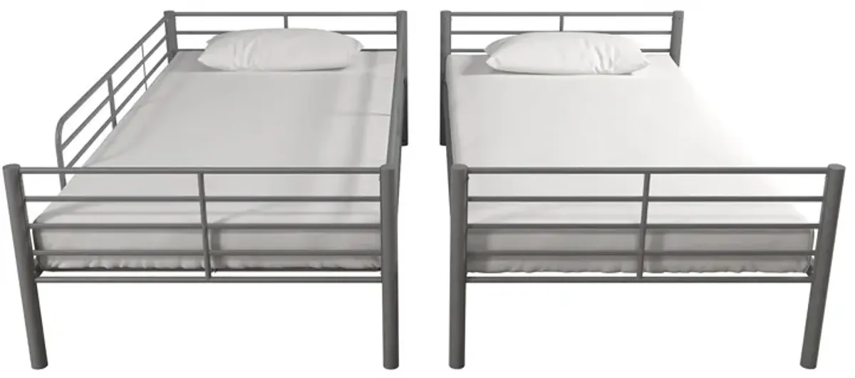 Malcolm Convertible Twin over Twin Metal Bunk Bed