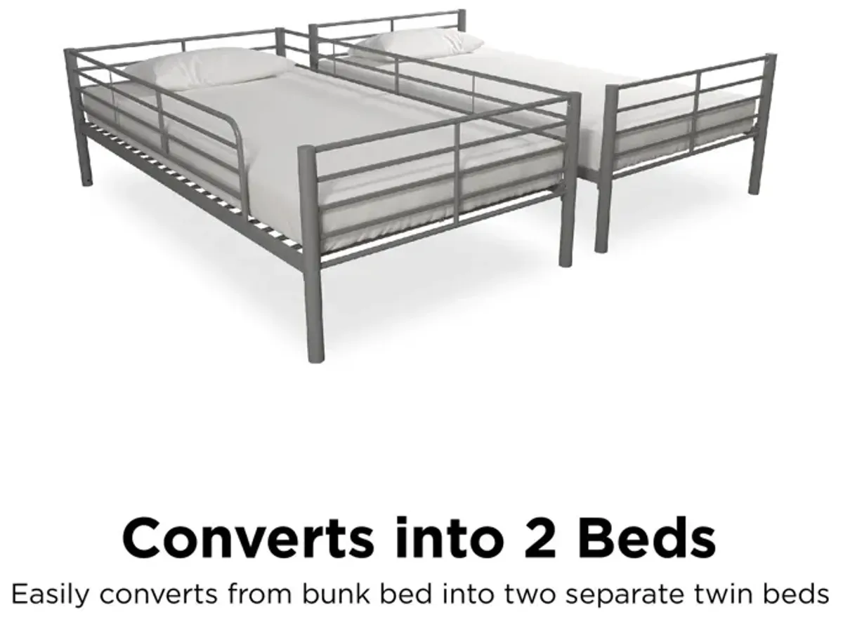 Malcolm Convertible Twin over Twin Metal Bunk Bed