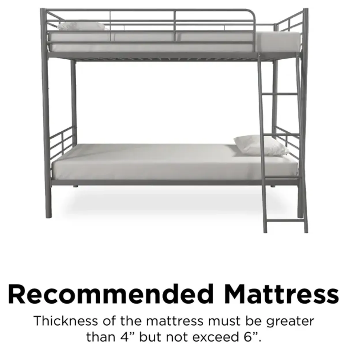 Malcolm Convertible Twin over Twin Metal Bunk Bed