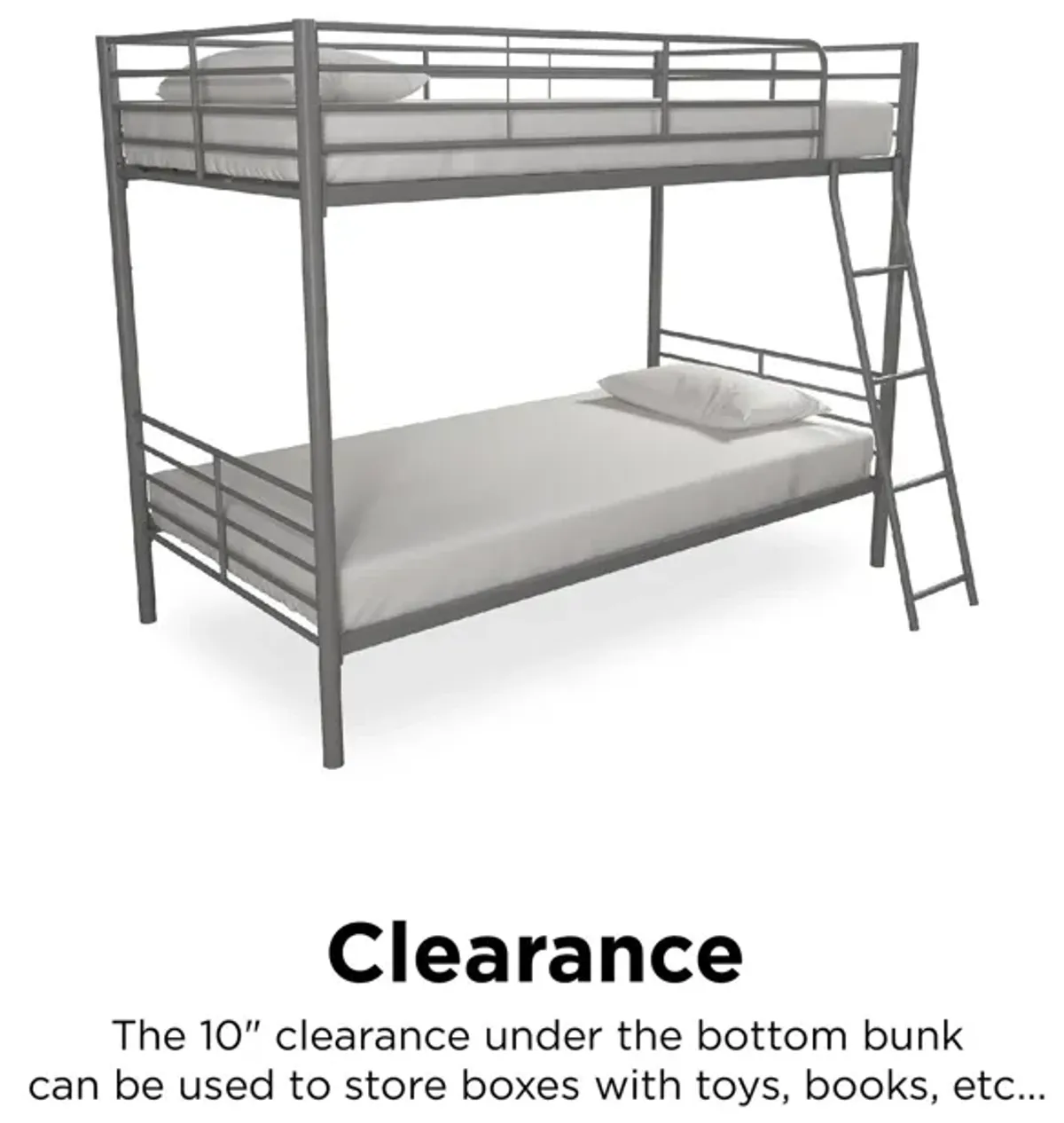 Malcolm Convertible Twin over Twin Metal Bunk Bed