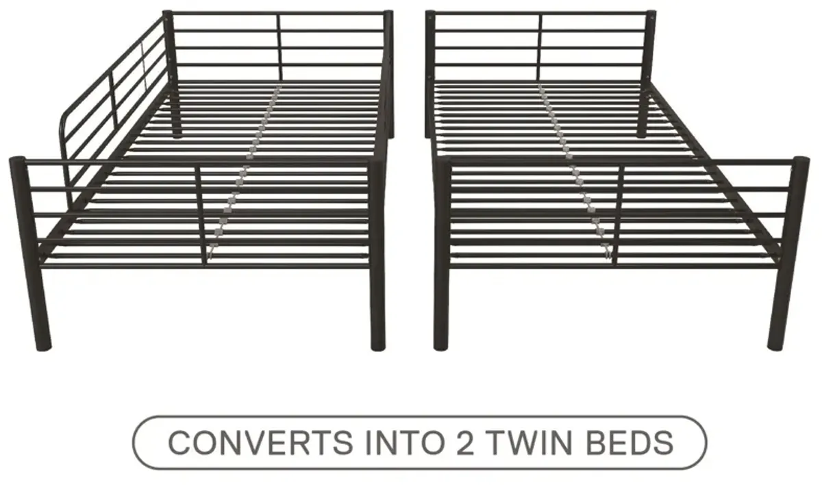 Malcolm Convertible Twin over Twin Metal Bunk Bed