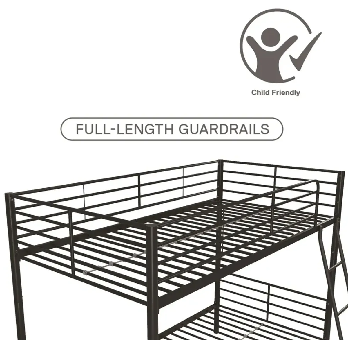 Malcolm Convertible Twin over Twin Metal Bunk Bed