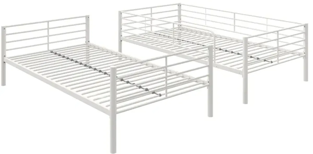 Malcolm Convertible Twin over Twin Metal Bunk Bed