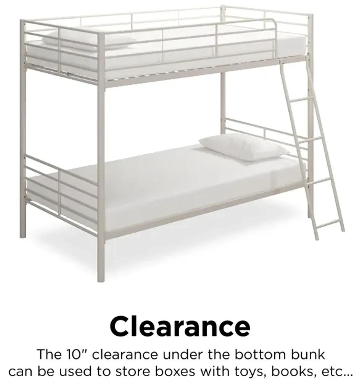 Malcolm Convertible Twin over Twin Metal Bunk Bed