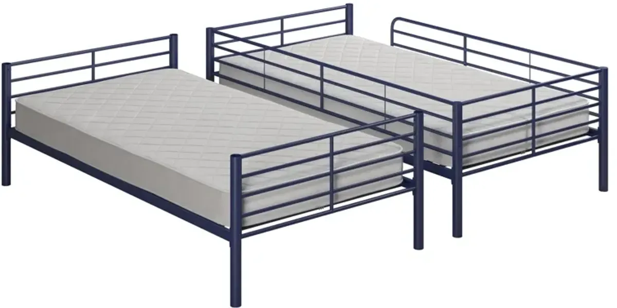 Malcolm Convertible Twin over Twin Metal Bunk Bed