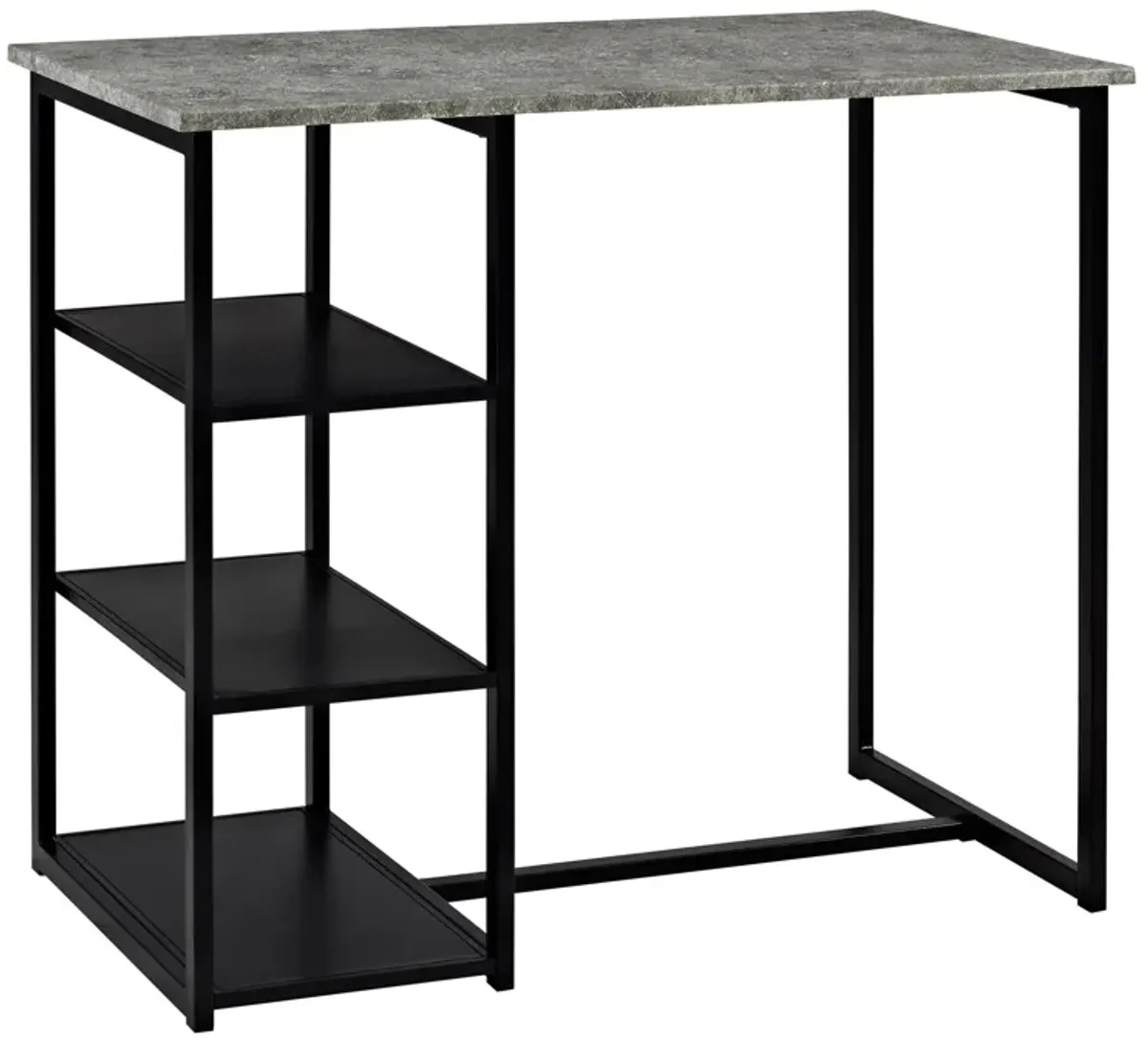 Oakleigh 3-Piece Metal Pub Set with Faux Concrete Top