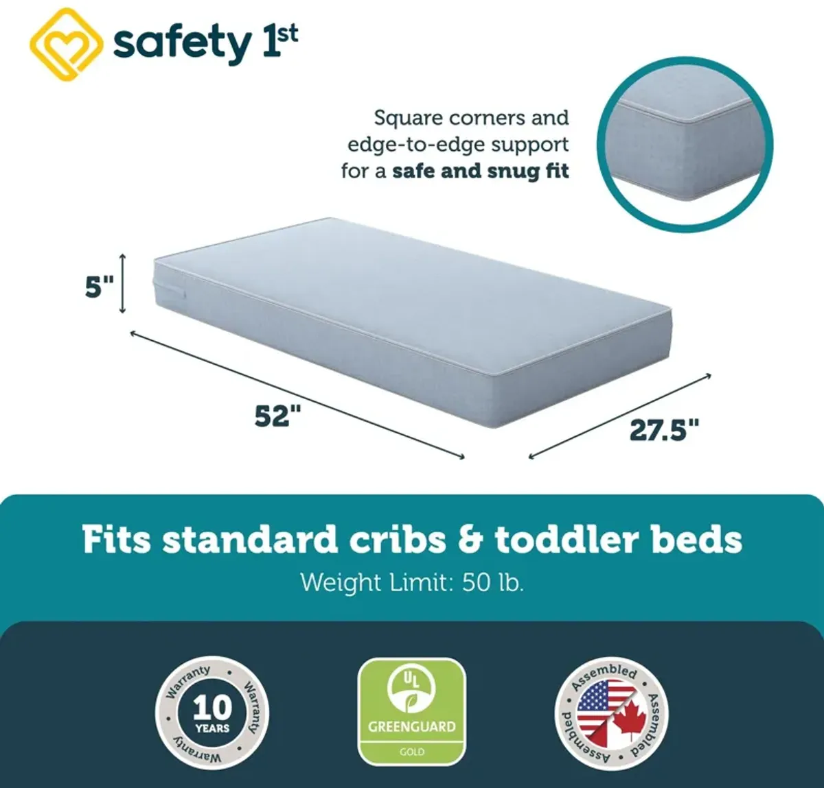 Heavenly Dreams Crib and Toddler Bed Mattress