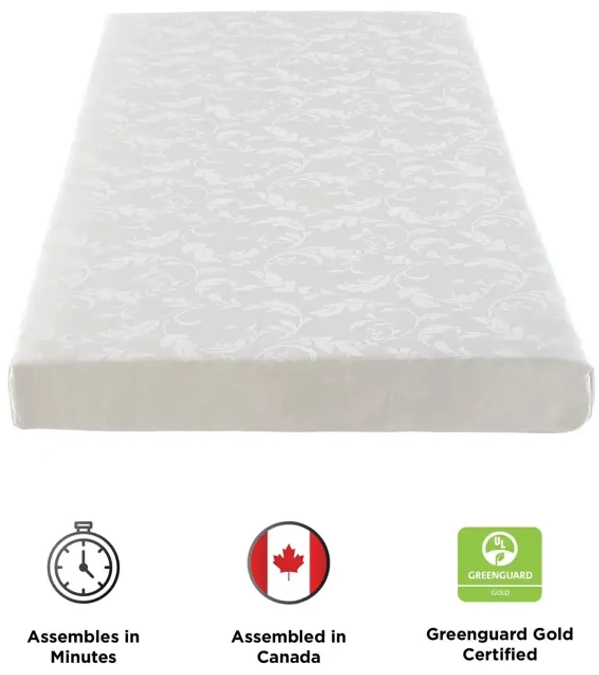 Slumber Space 5 Inch Polyester Filled Mattress with Jacquard Cover