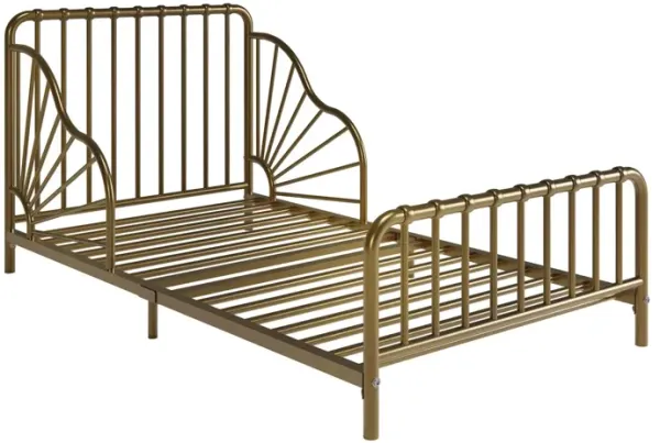 Little Seeds Quinn Whimsical Metal Toddler Bed, Off White