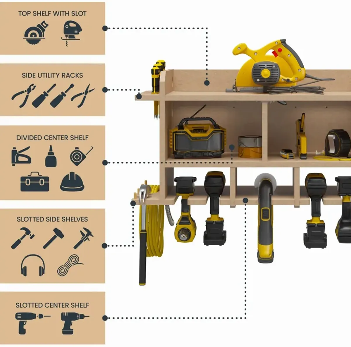 Benford Wall Mount Tool Organizer