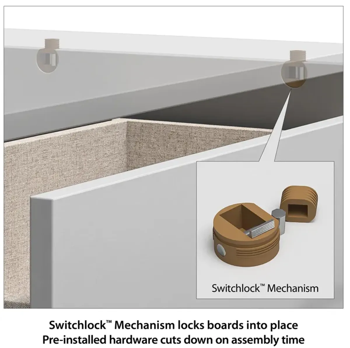 Easy Build Pearce Wide 6 Drawer Dresser with Interlocking SwitchLock™ System