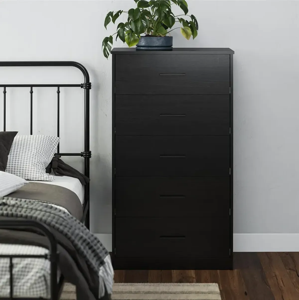 Easy Build Pearce Tall 5 Drawer Dresser with Interlocking SwitchLock™ System