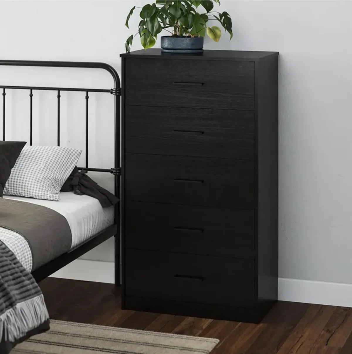 Easy Build Pearce Tall 5 Drawer Dresser with Interlocking SwitchLock™ System