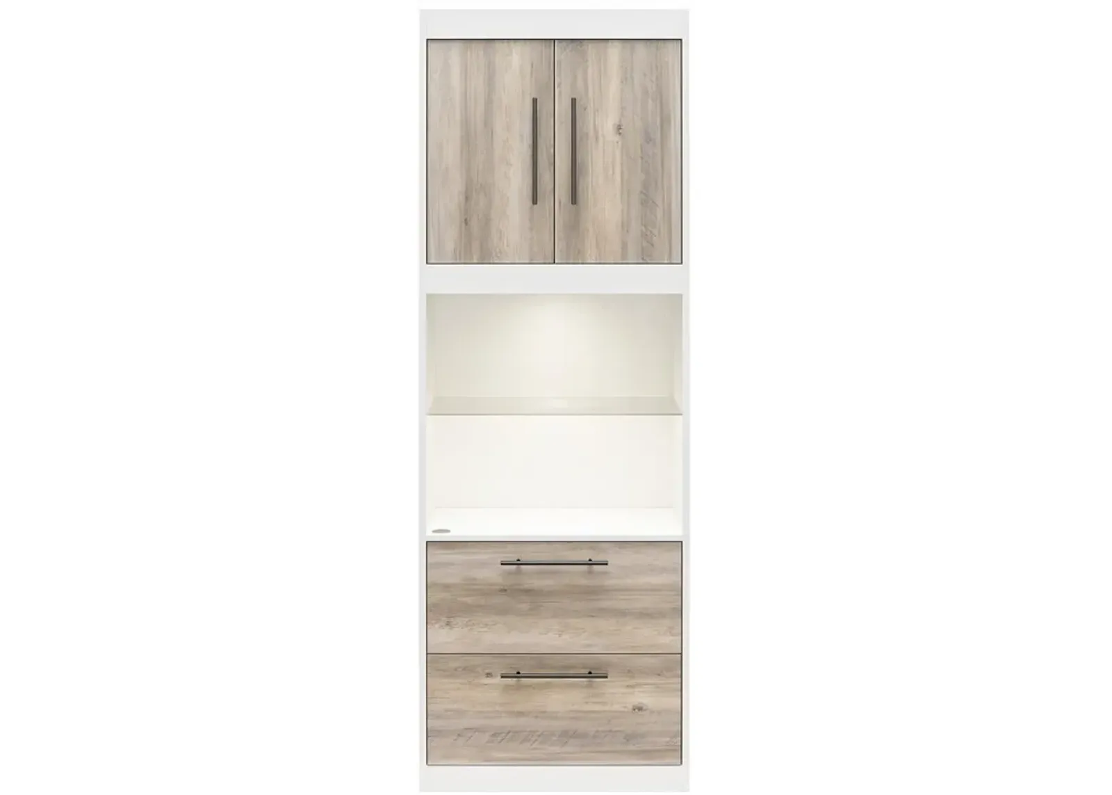 Pinnacle Storage Cabinet with Drawers and Touch Sensor LED Lighting