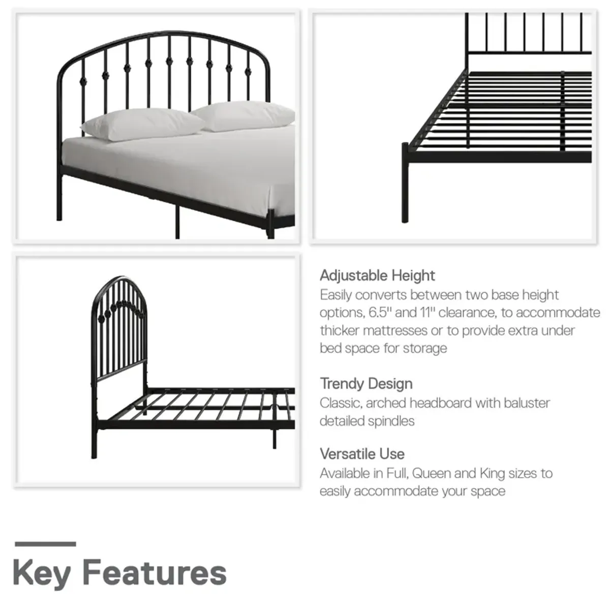 Narla Metal Platform Bed Frame