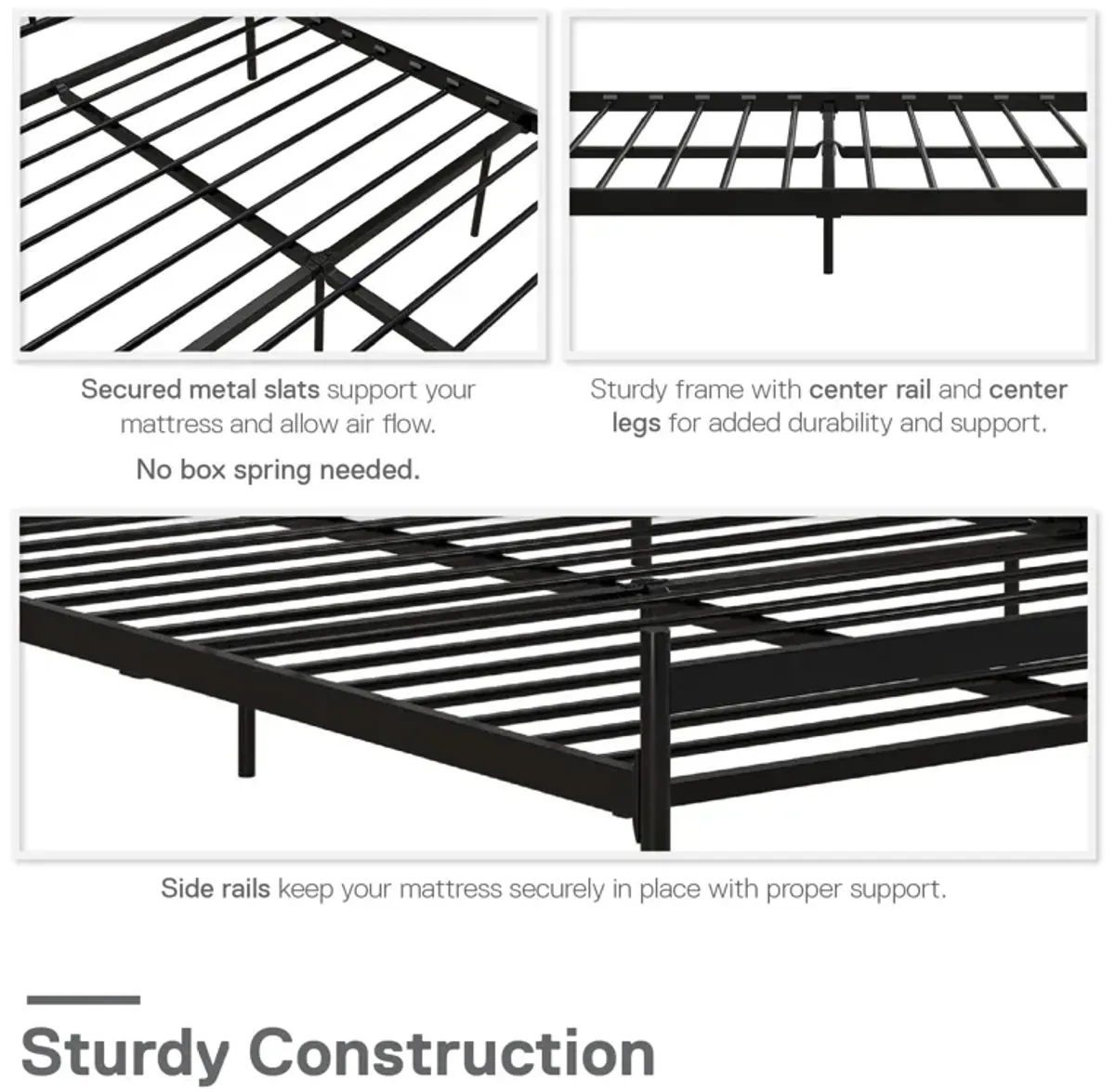 Narla Metal Platform Bed Frame