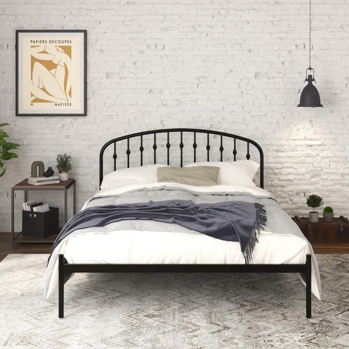 Narla Metal Platform Bed Frame