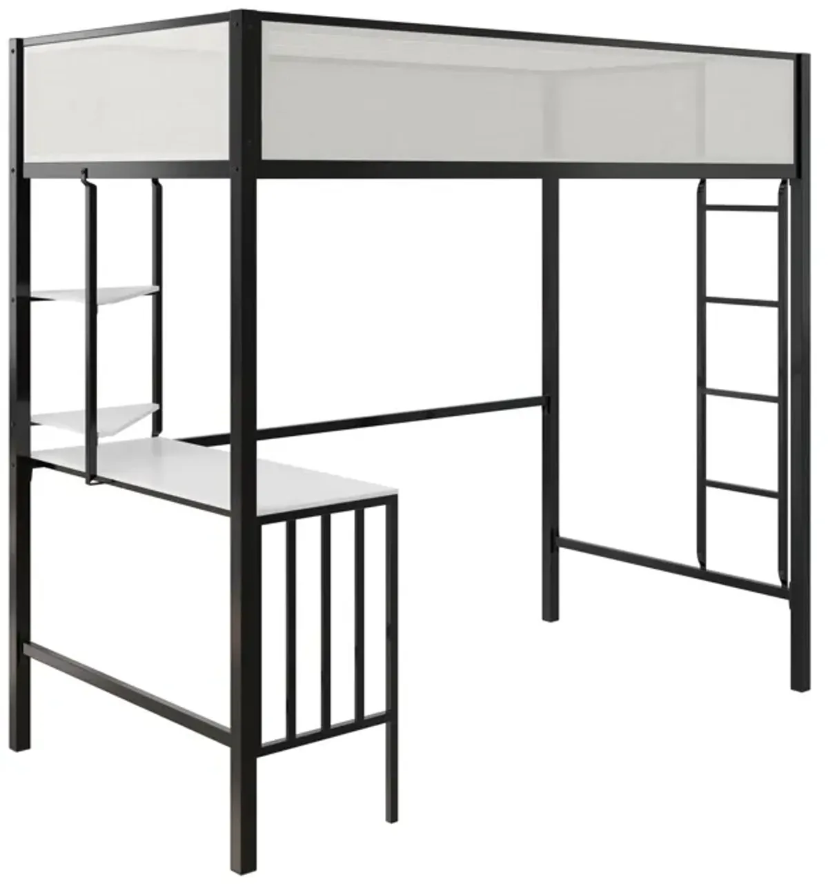 Axel Loft Bed with Desk & Shelves