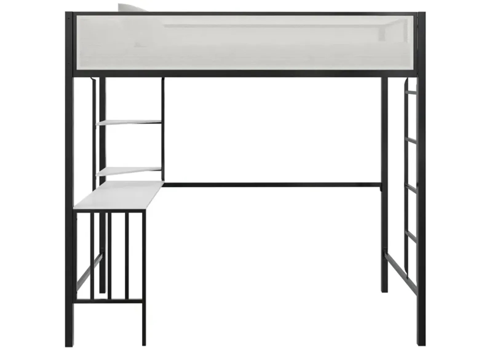 Axel Loft Bed with Desk & Shelves