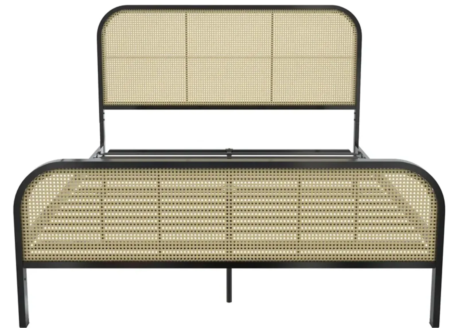 Roxanne Metal and Cane Platform Bed