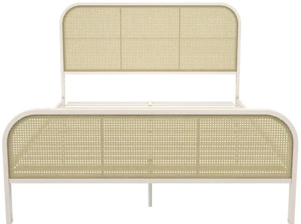 Roxanne Metal and Cane Platform Bed