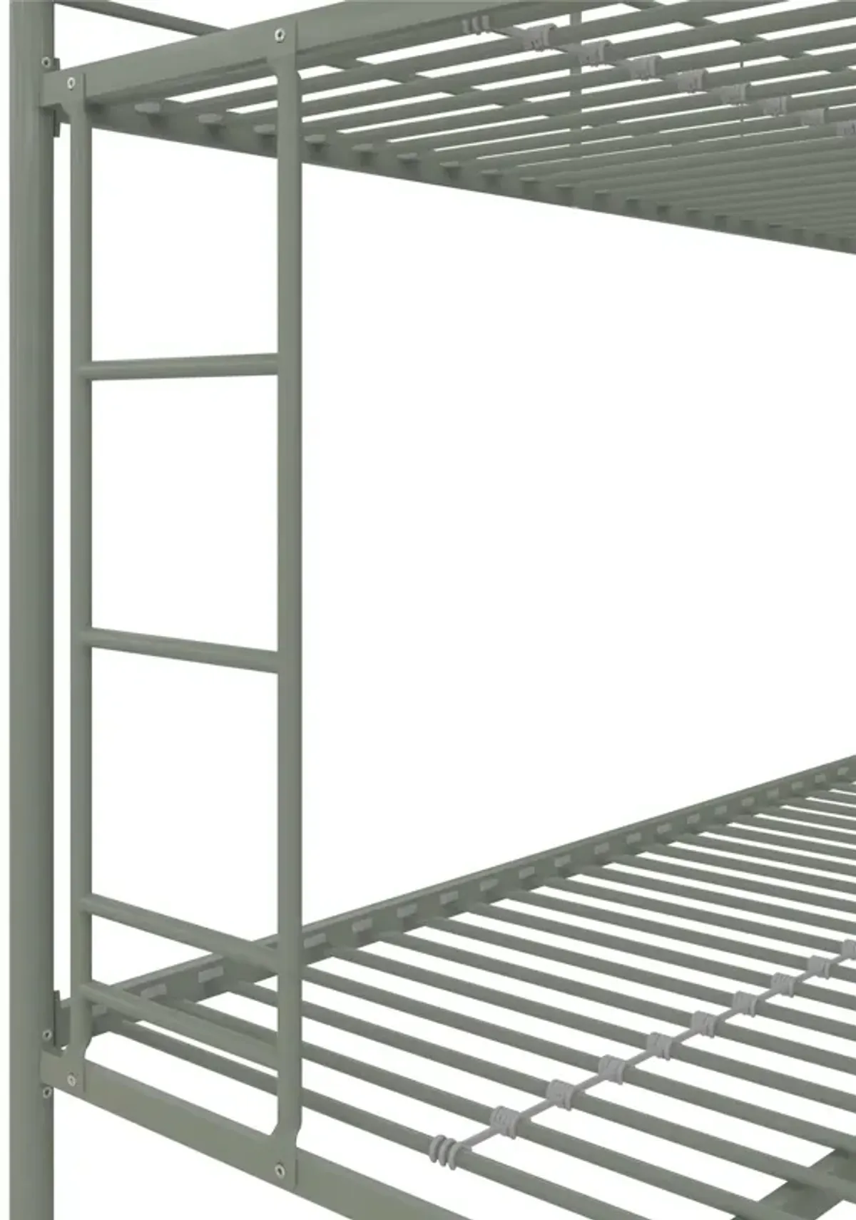 Dusty Twin over Full Metal Bunk Bed with Integrated Ladder