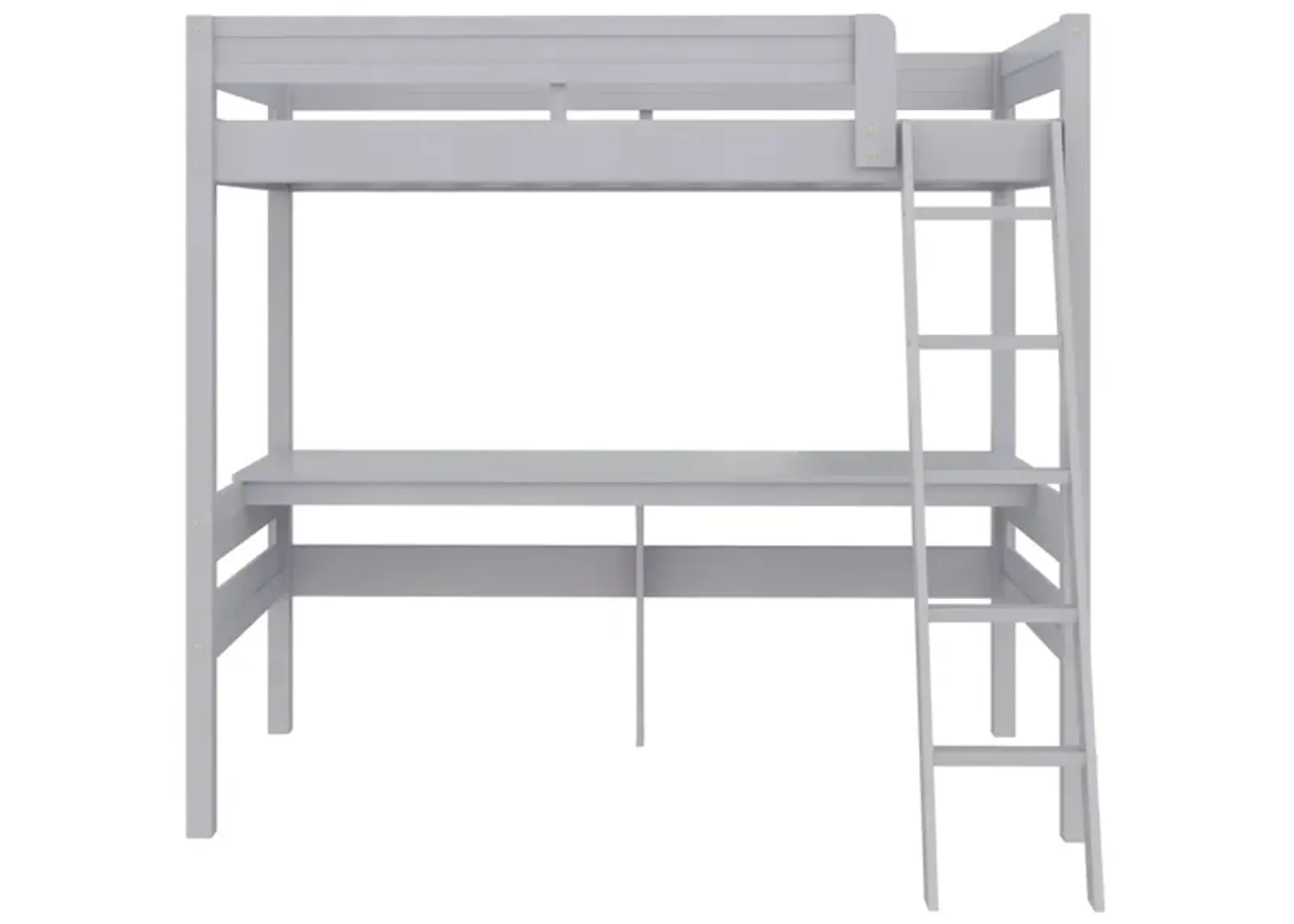 Harlan Twin Size Loft Bed with Desk and Ladder