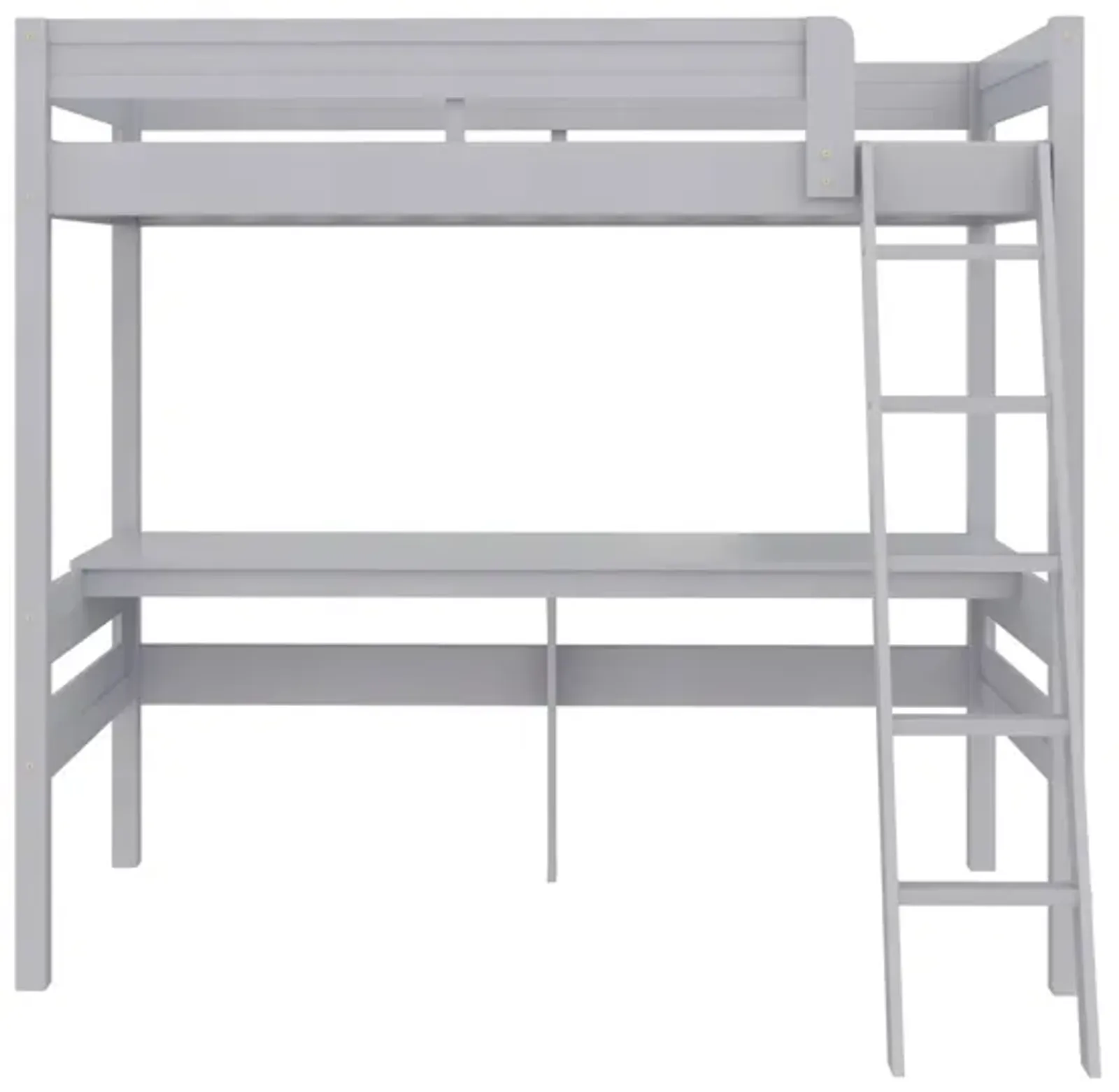 Harlan Twin Size Loft Bed with Desk and Ladder