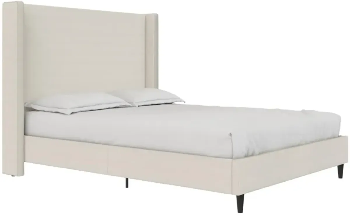 Eveline Upholstered Wingback Bed