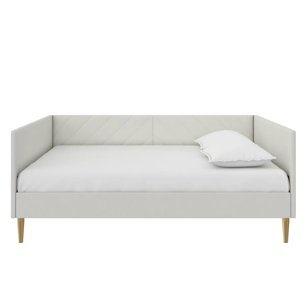 Alicent Upholstered Daybed with Gold Metal Legs