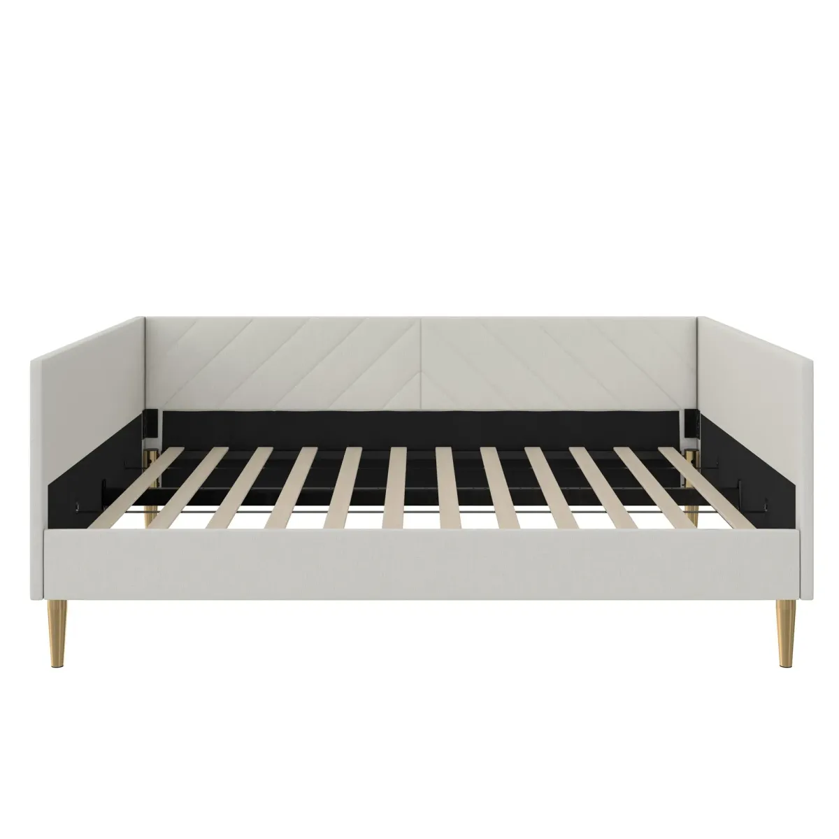 Alicent Upholstered Daybed with Gold Metal Legs