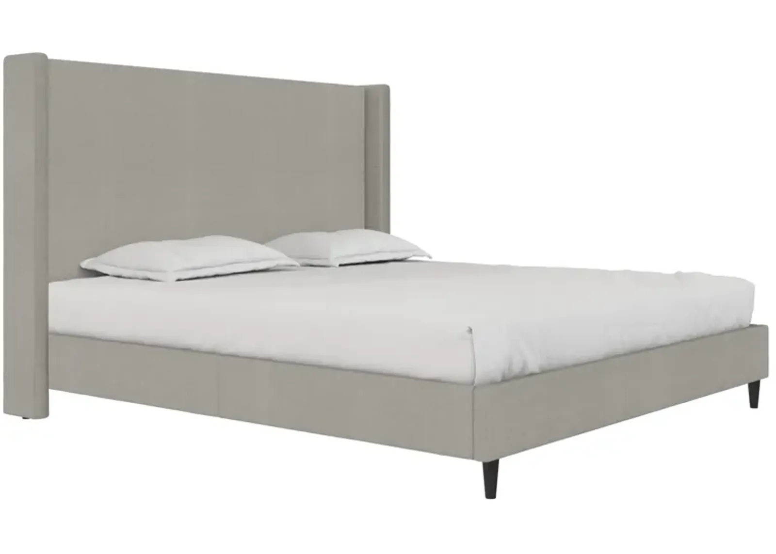 Eveline Upholstered Wingback Bed