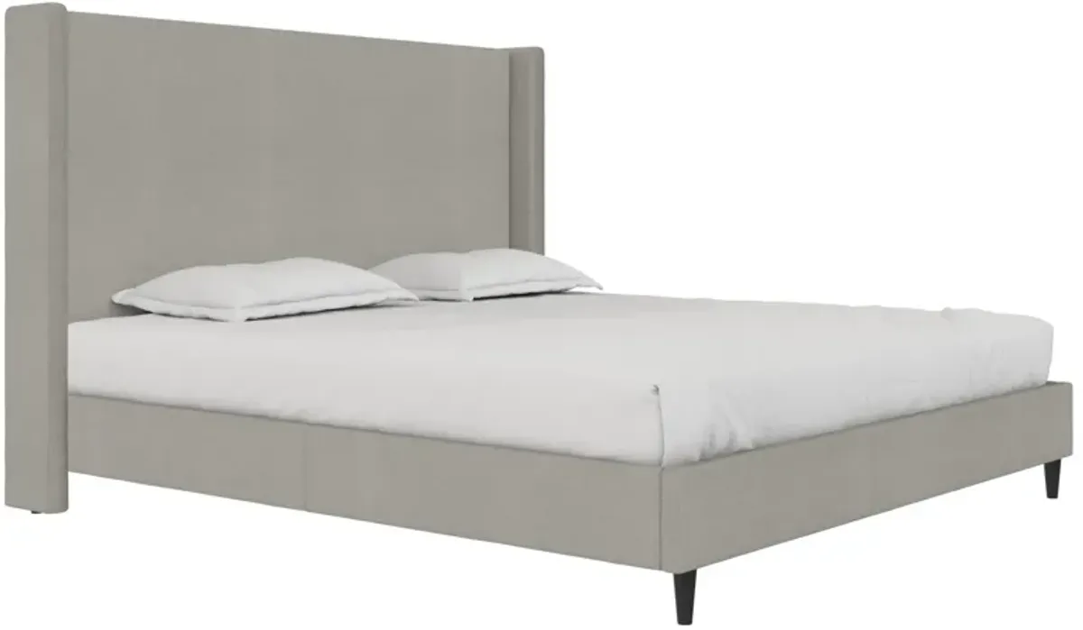 Eveline Upholstered Wingback Bed