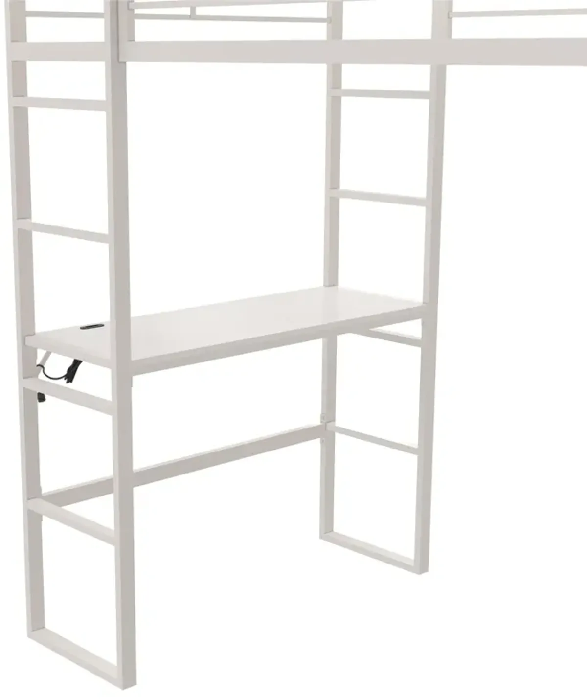 Lanis Twin Loft Bed with Desk and Storage