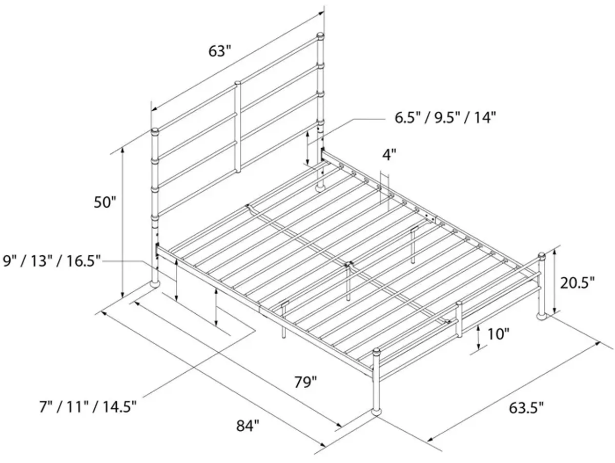 MacKenzie Adaptable Metal Platform Bed