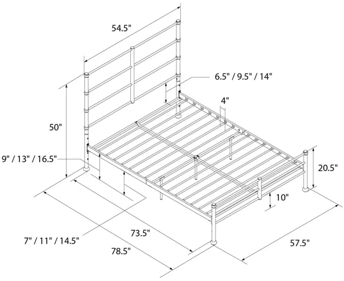 MacKenzie Adaptable Metal Platform Bed