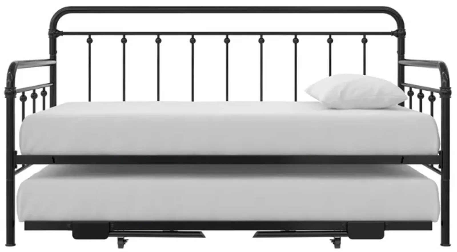 Locky Metal Daybed with Pop Up Trundle Bed