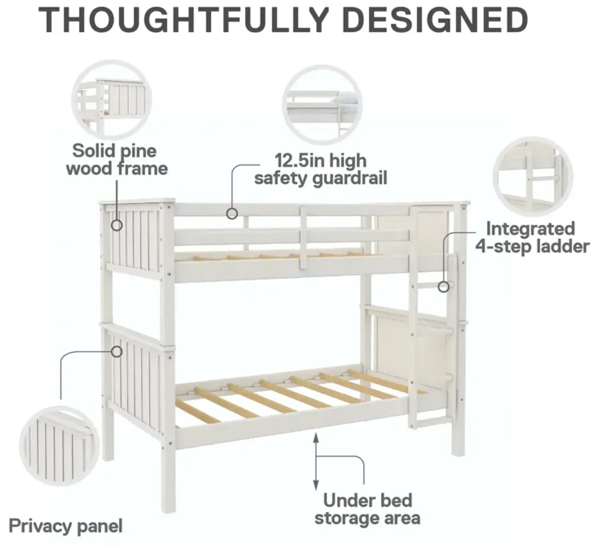 Bailen Wooden Bunk Bed