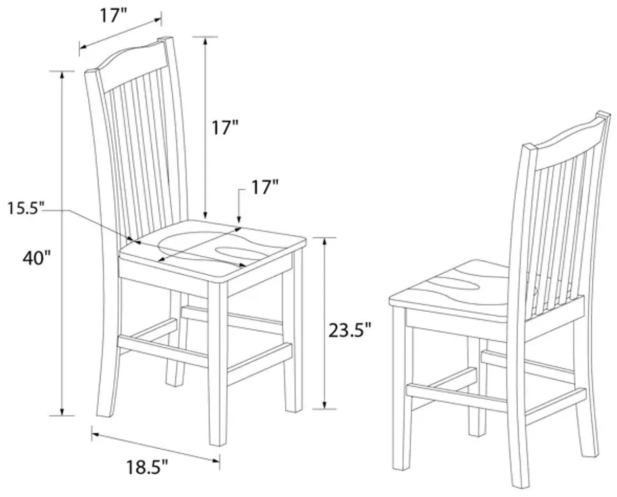 Shiloh Counter Height Dining Chair, Set of 2