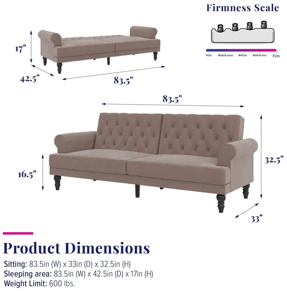 Cassidy Upholstered Futon