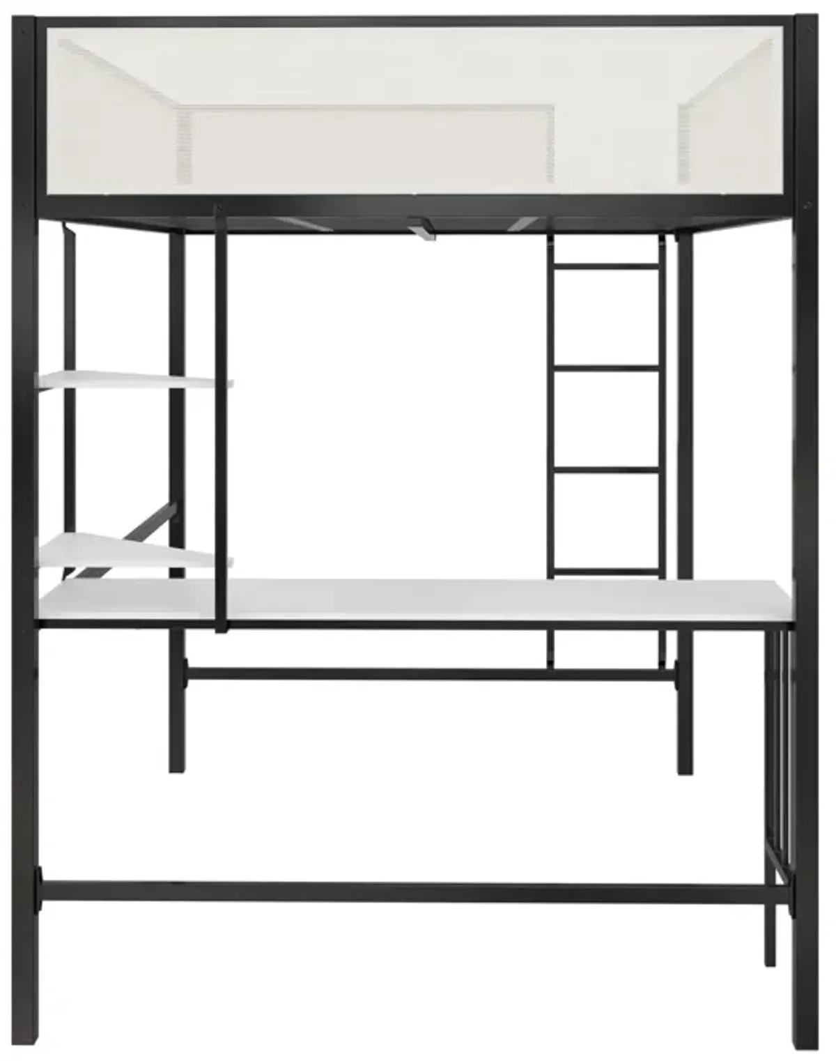 Axel Loft Bed with Desk & Shelves