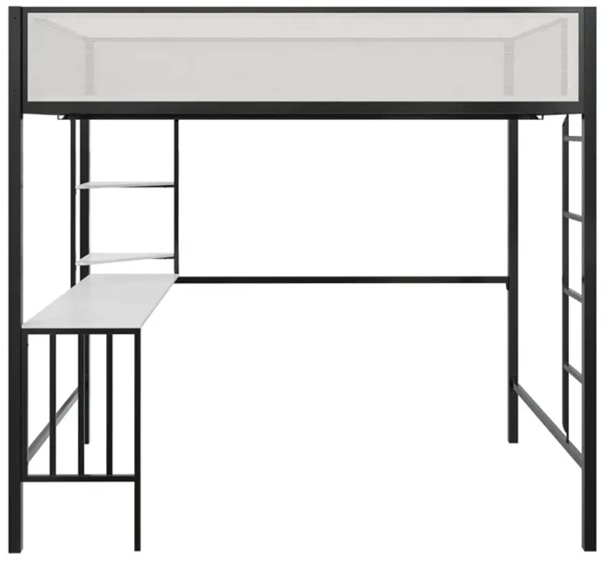 Axel Loft Bed with Desk & Shelves