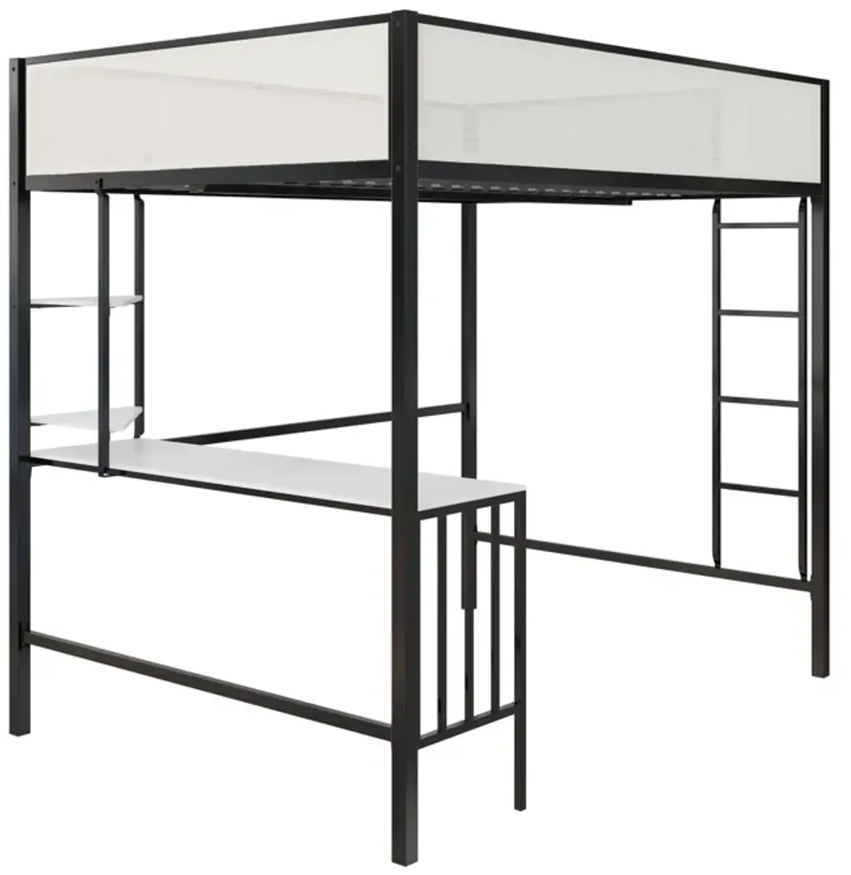 Axel Loft Bed with Desk & Shelves