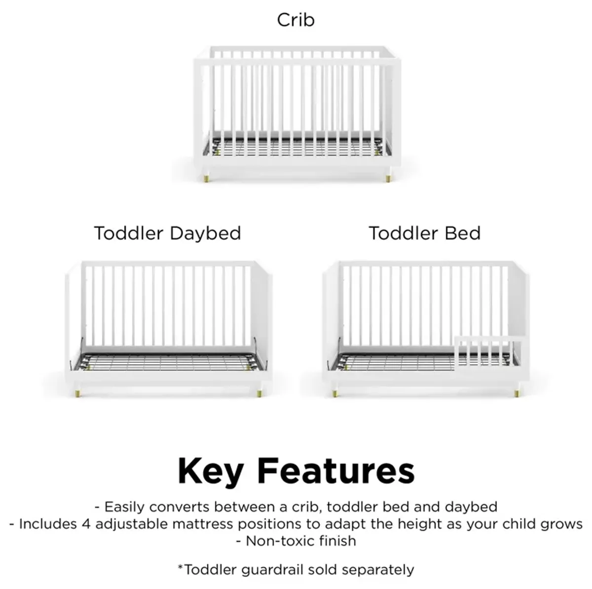 Aviary 3-in-1 Convertible Crib