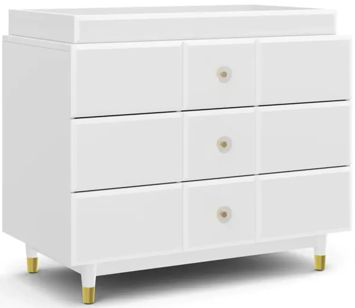 Aviary 3-Drawer Dresser with Gold Hardware