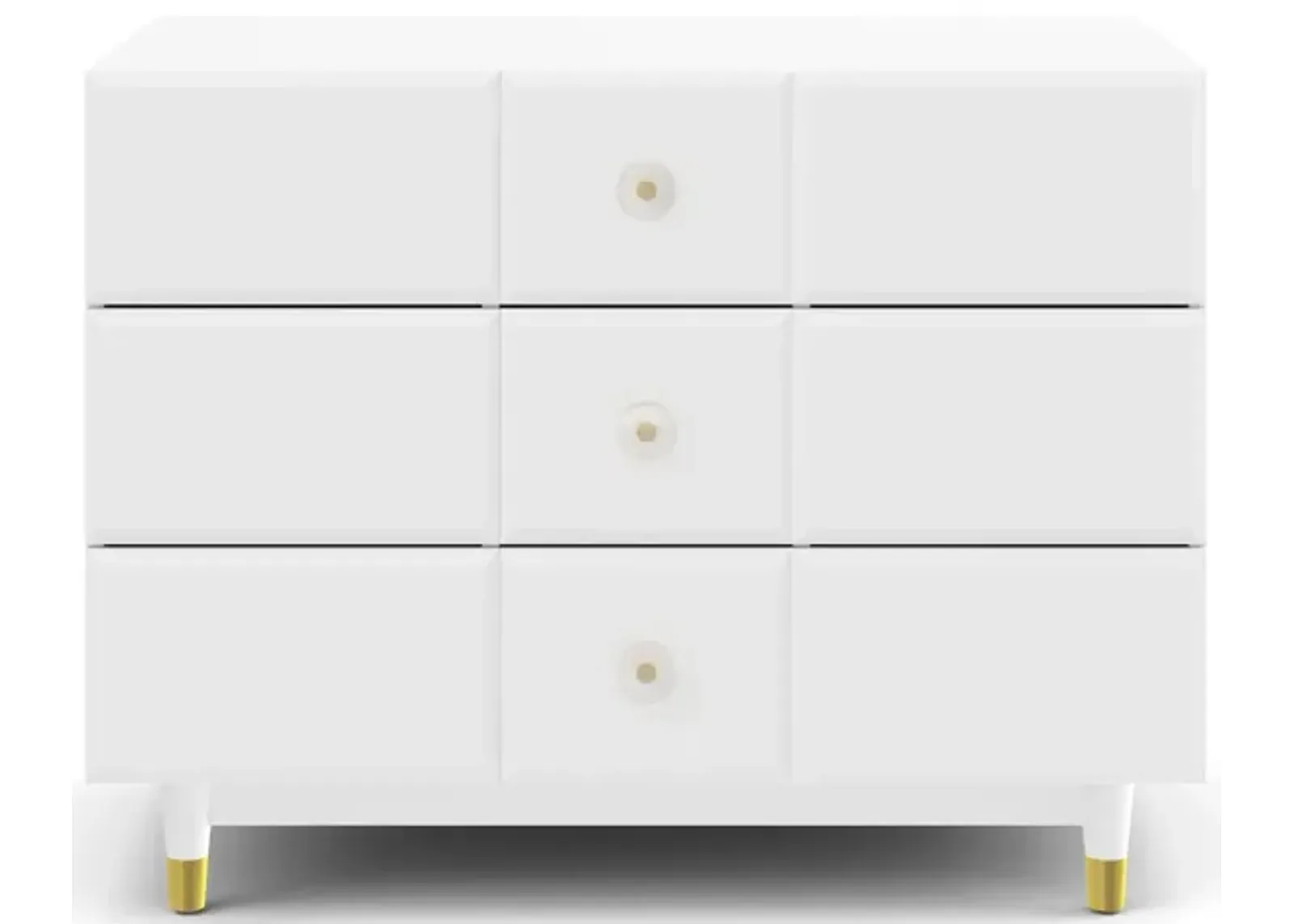 Aviary 3-Drawer Dresser with Gold Hardware